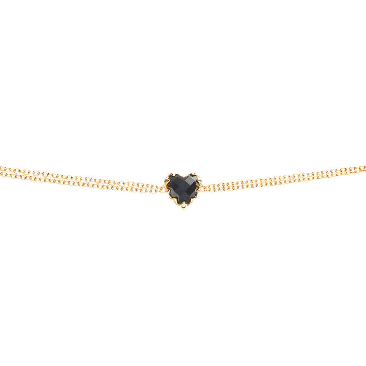Stolen Gold Plated Love Claw Bracelet - Onyx