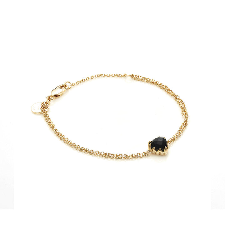 Stolen Gold Plated Love Claw Bracelet - Onyx