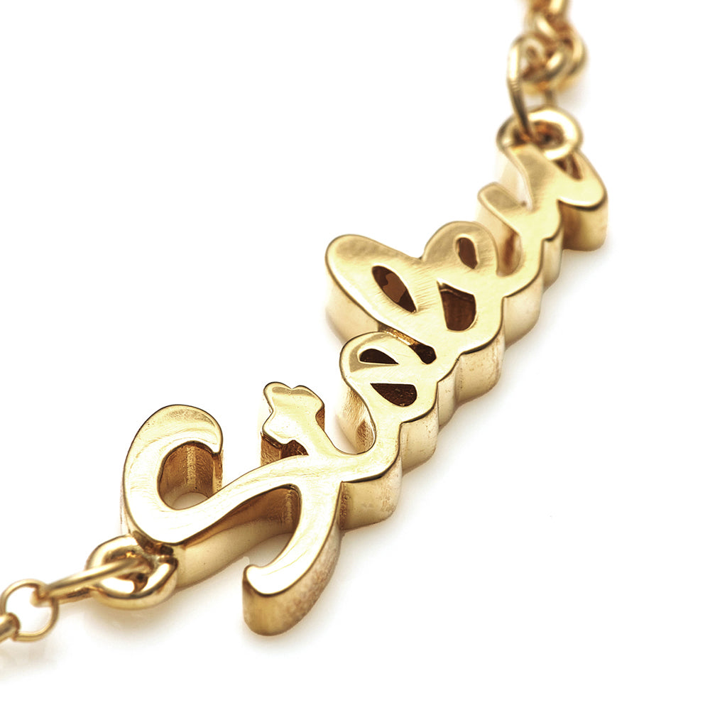 Stolen Gold Plated Script Necklace