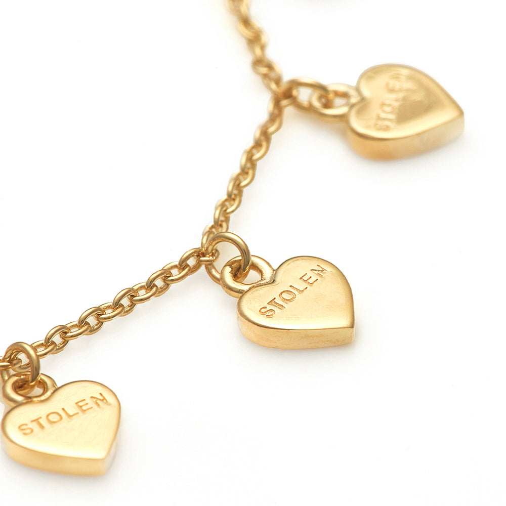 Stolen Gold Plated Heart Bracelet