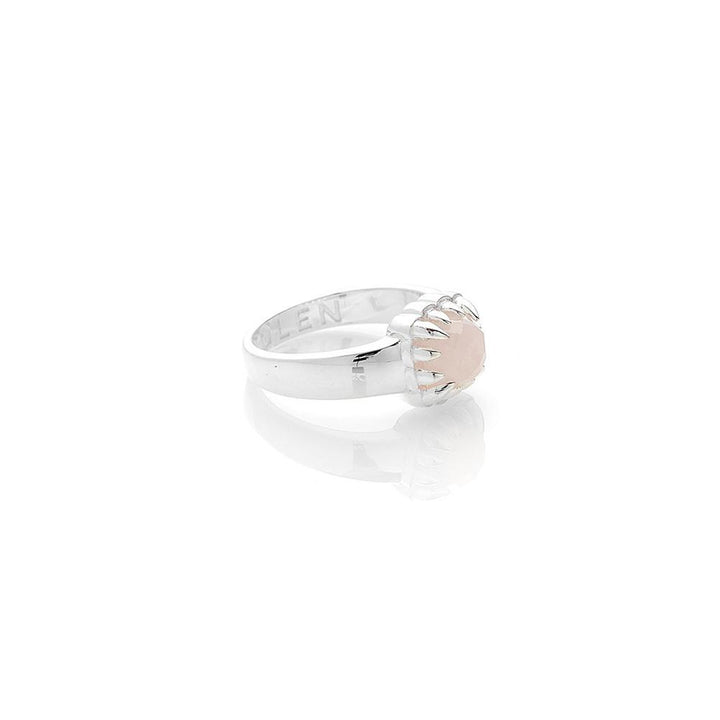 Stolen Silver Baby Claw Ring - Rose Quartz