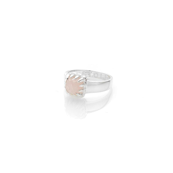 Stolen Silver Baby Claw Ring - Rose Quartz