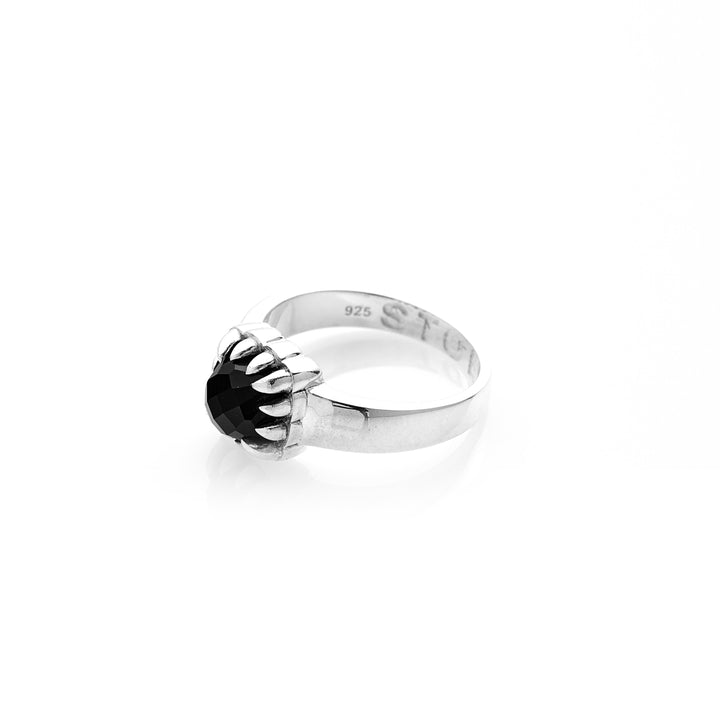 Stolen Silver Baby Claw Ring - Onyx