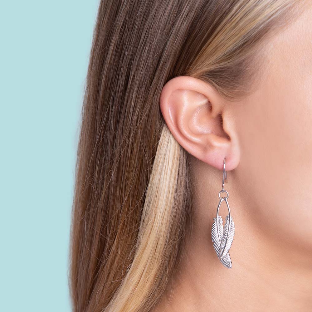 Boh Runga Duo Miromiro Feather Earrings