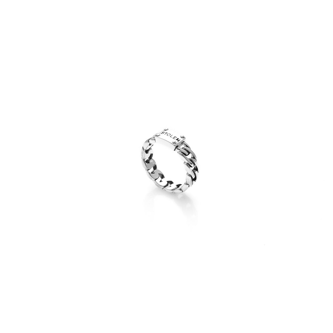 Stolen Silver Curb Ring - Slim