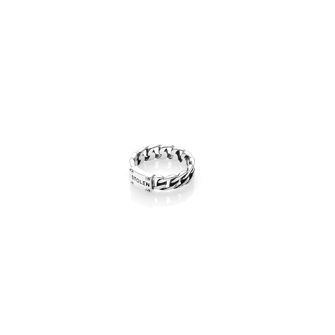 Stolen Silver Curb Ring - Slim