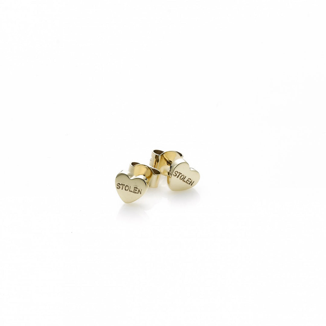 Stolen Gold Plated Heart Earrings
