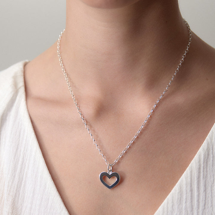 Karen Walker Silver Heart Necklace