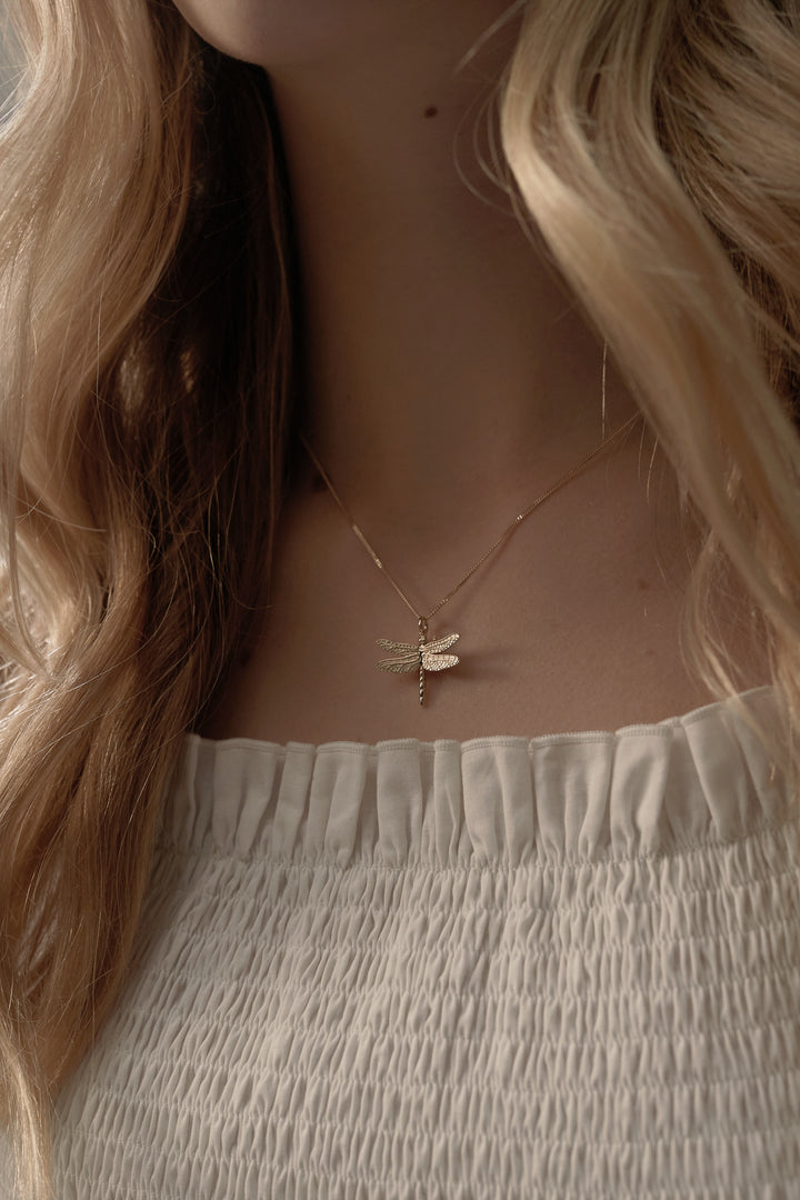 Karen Walker Silver Dragonfly Necklace