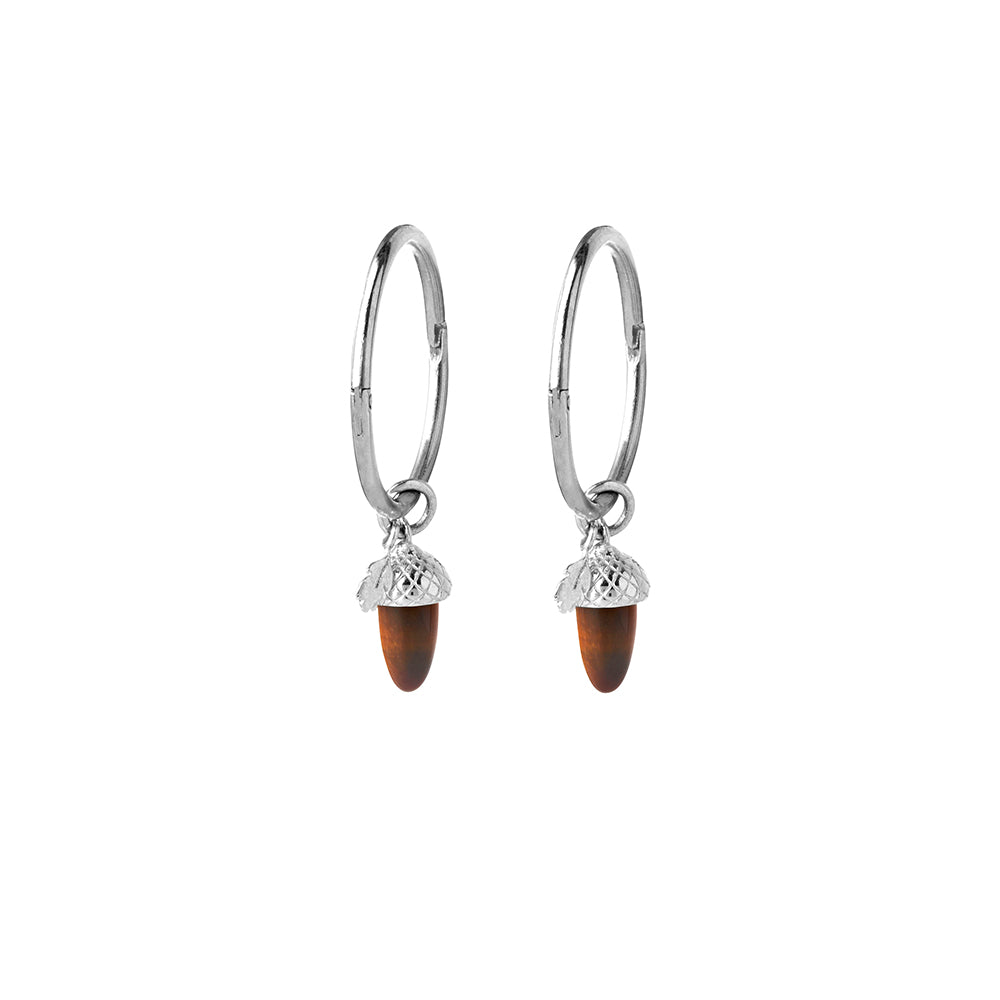 Karen Walker Silver Micro Acorn & Leaf Sleepers