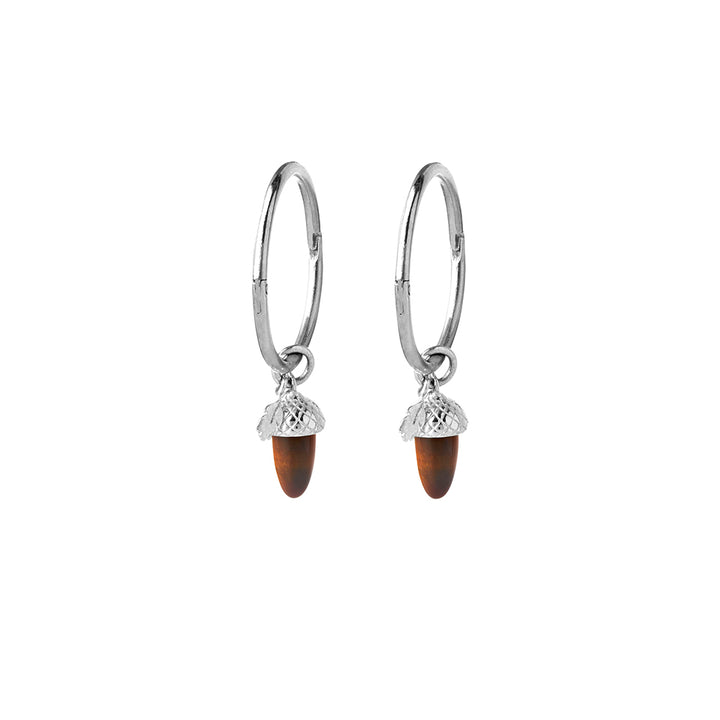 Karen Walker Silver Micro Acorn & Leaf Sleepers