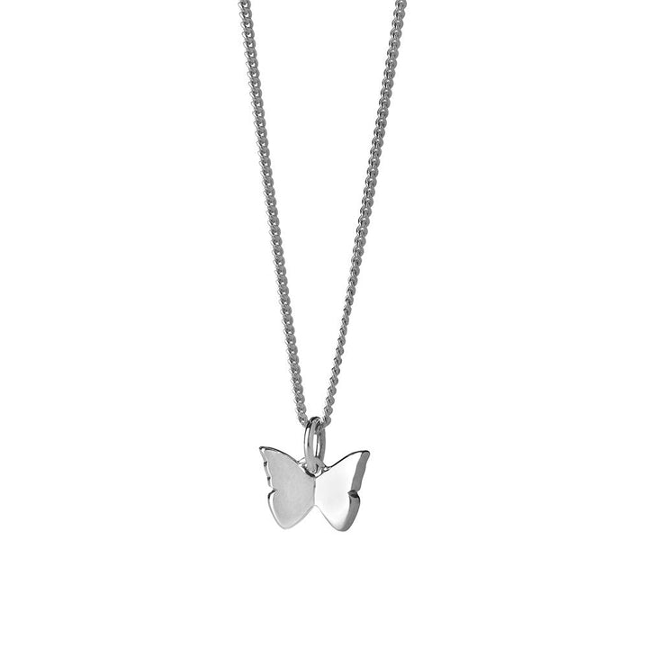 Karen Walker Silver Mini Butterfly Necklace