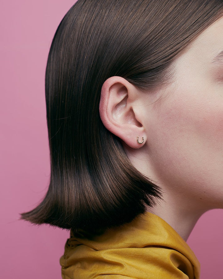 Karen Walker Silver Mini Horseshoe Studs