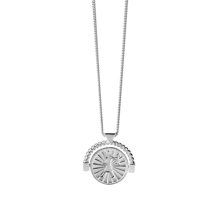 Karen Walker Silver Voyager Spin Necklace