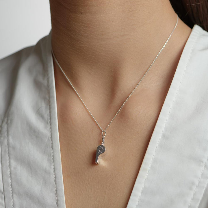 Karen Walker Silver Navigator's Whistle Necklace