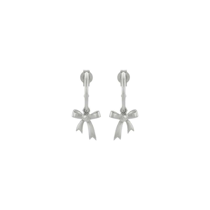 Karen Walker Silver Bow Hoop Earrings
