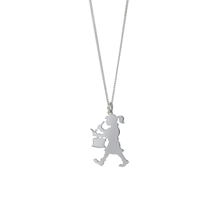 Karen Walker Silver Drummer Girl Necklace