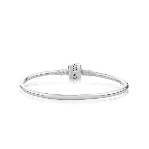 Evolve Silver Classic Bangle 19cm