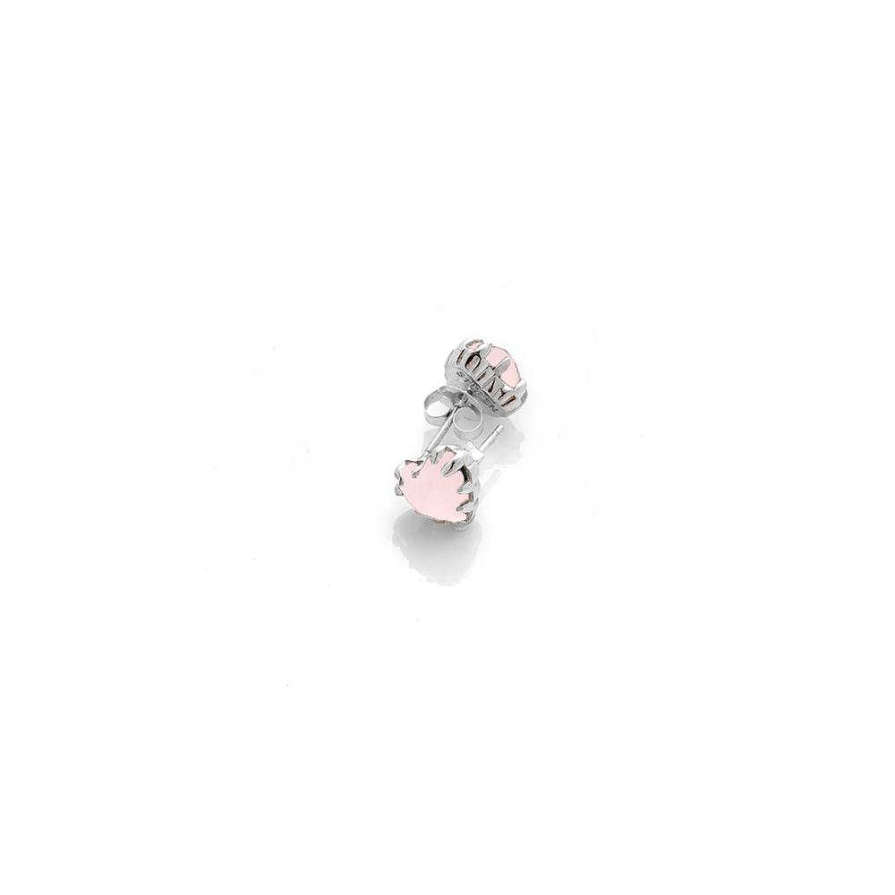 Stolen Silver Love Claw Earrings  - Rose Quartz