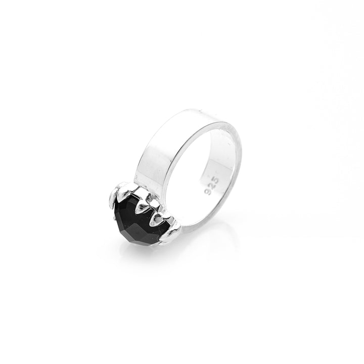 Stolen Silver Love Claw Ring - Onyx