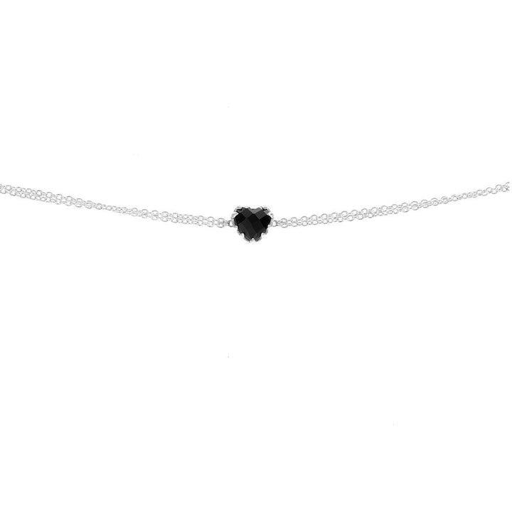 Stolen Silver Love Claw Bracelet - Onyx