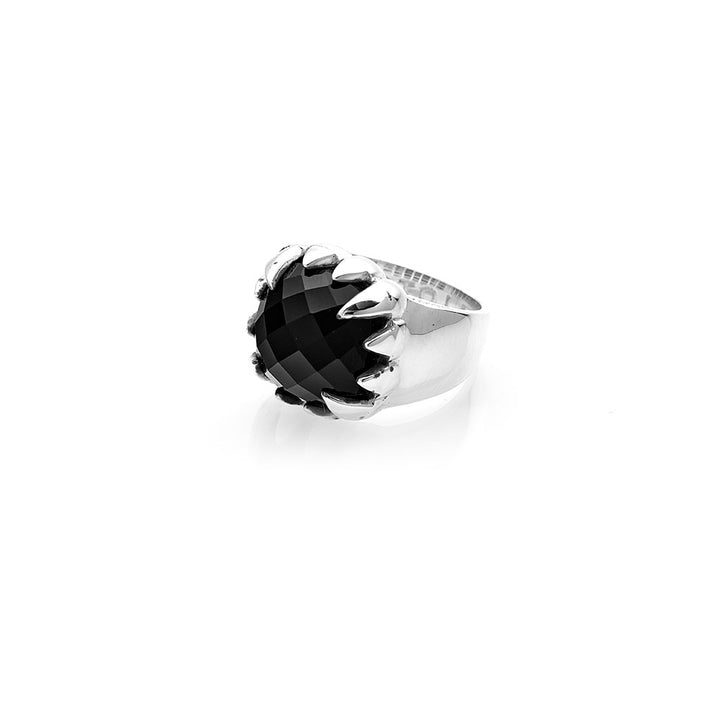 Stolen Silver Claw Ring - Onyx