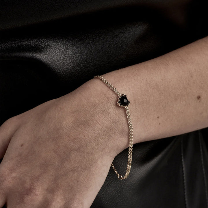 Stolen Gold Plated Love Claw Bracelet - Onyx