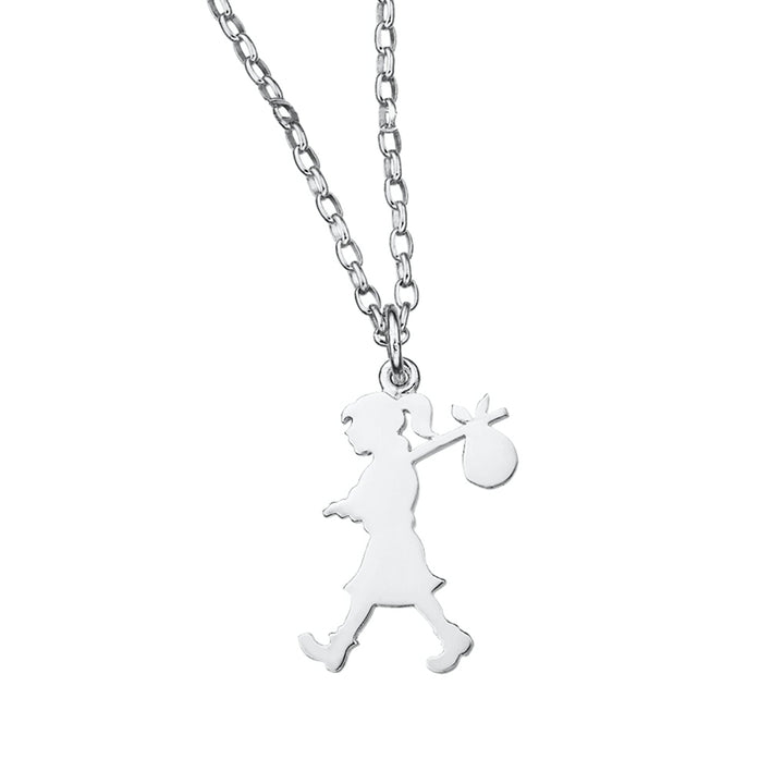 Karen Walker Silver Large Runaway Girl Necklace