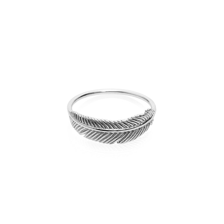 Boh Runga Silver Miromiro Feather Ring