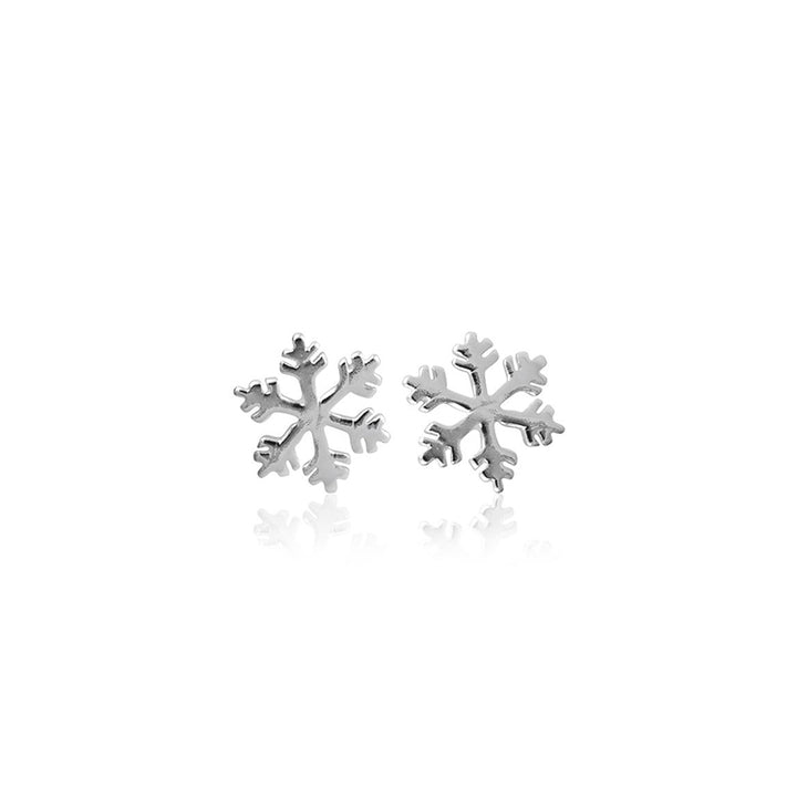 LT Sterling Silver Snowflake Stud Earrings Earrings
