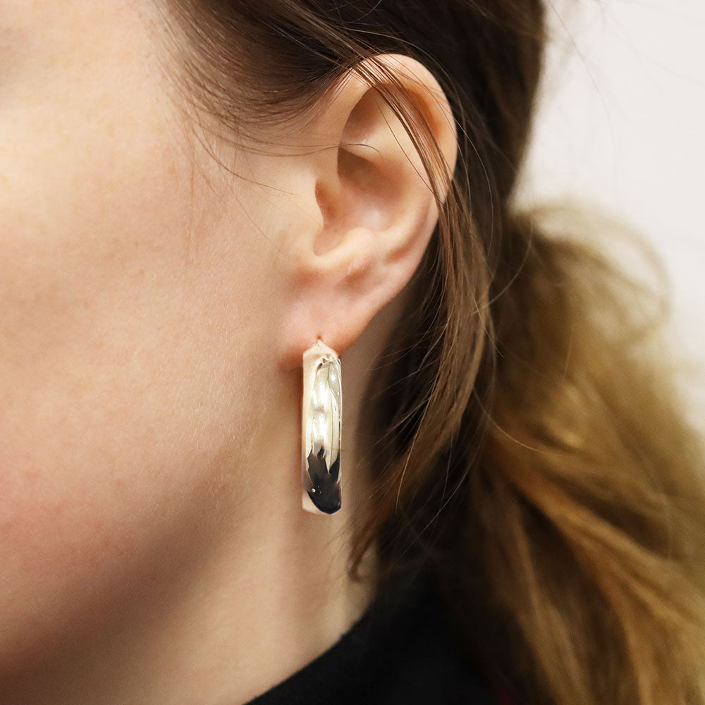 LT Sterling Silver 30mm Hoop Earrings