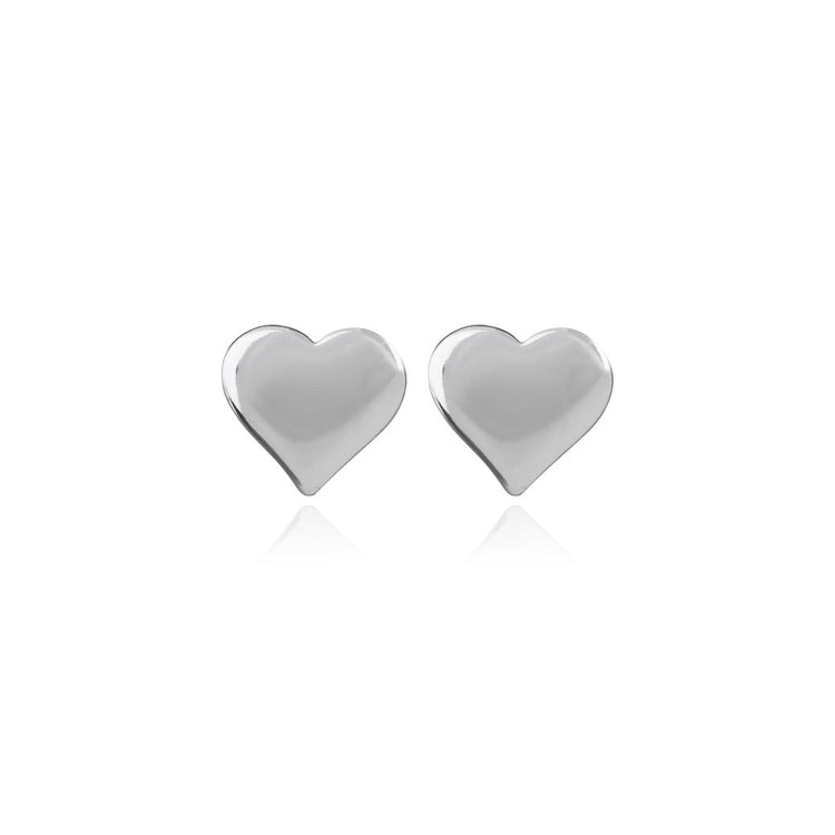 LT Sterling Silver Heart Stud Earrings