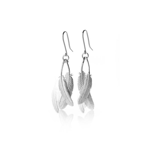Boh Runga Duo Miromiro Feather Earrings