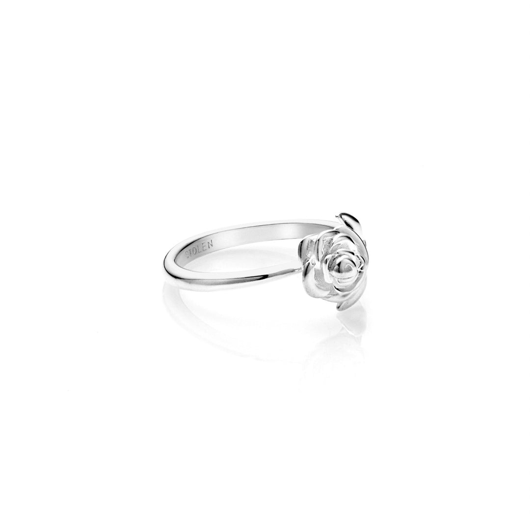 Stolen Silver Stem Rose Ring