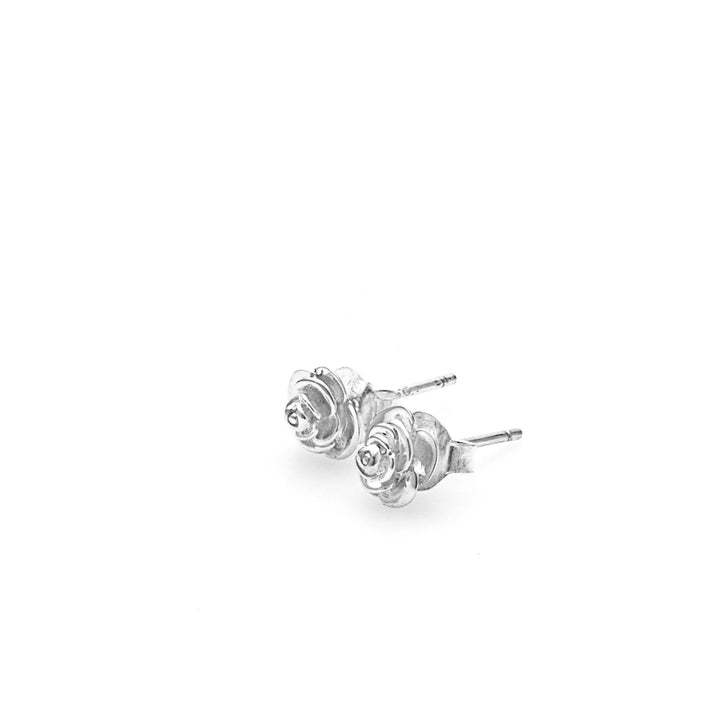 Stolen Silver Rose Bud Earrings