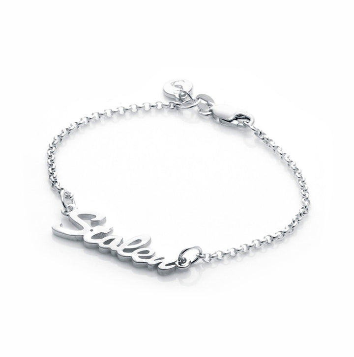 Stolen Silver Script Bracelet