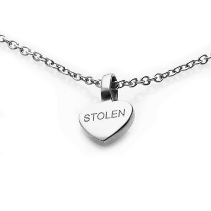 Stolen Silver Heart Necklace