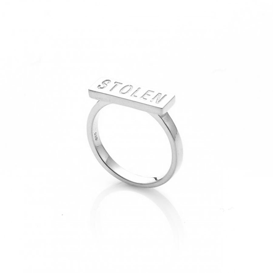 stolen Girlfriend Club Silver Stolen Essential Bar Ring 