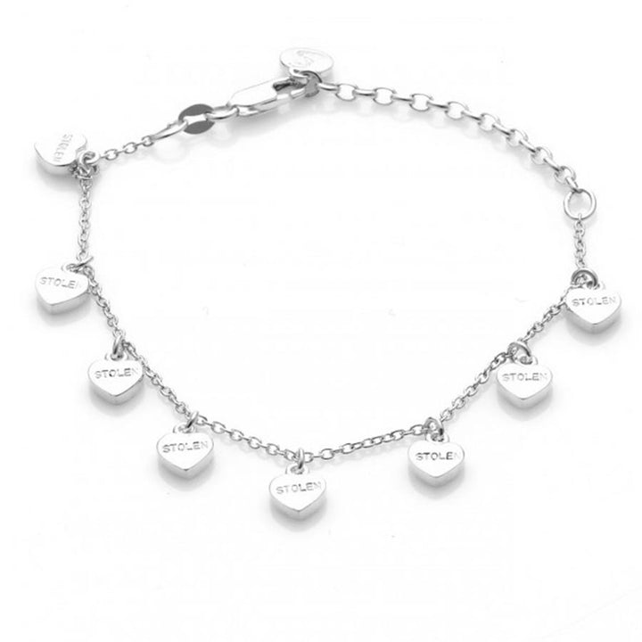 Stolen Silver Heart Bracelet