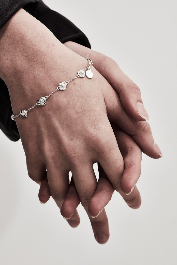 Stolen Silver Rose Bud Bracelet