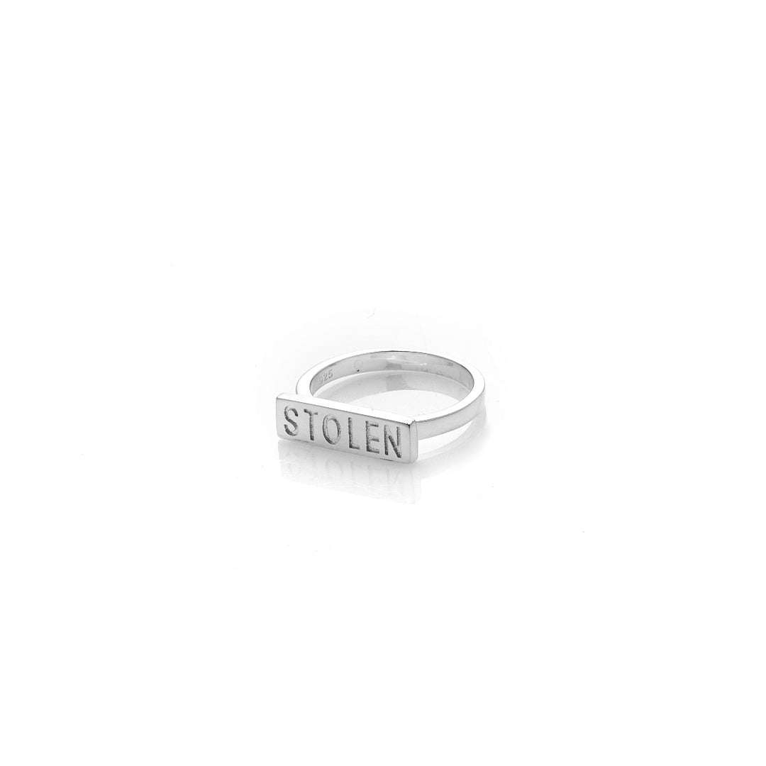 stolen Girlfriend Club Silver Stolen Essential Bar Ring 